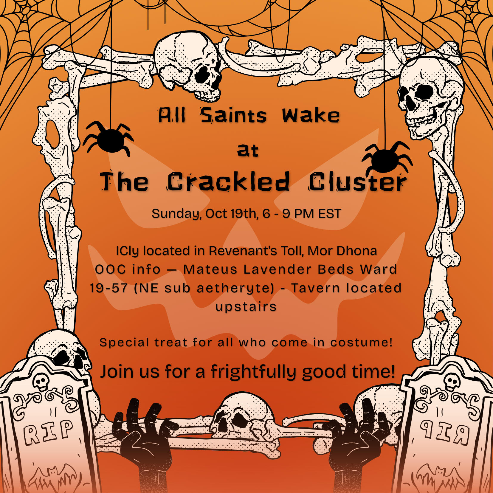 Join us at the Cracked Cluster! Oct 19th 6-9 PM EST